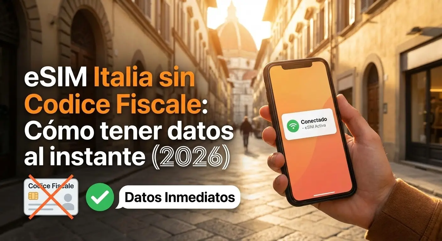 eSIM Italia sin Codice Fiscale: Cómo tener datos al instante (2026)