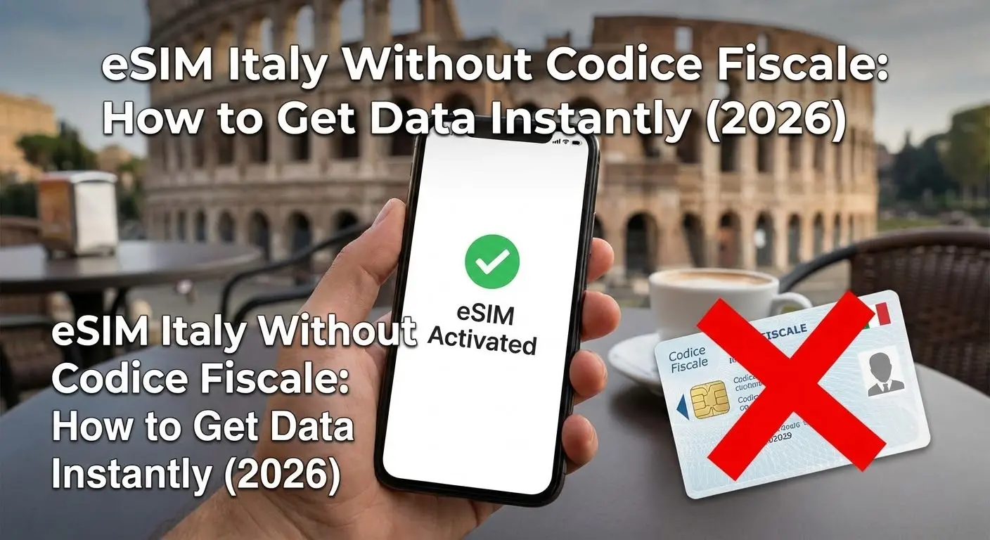 eSIM Italy Without Codice Fiscale: How to Get Data Instantly (2026)