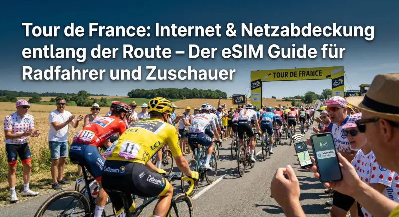 Tour de France: Internet & Netzabdeckung entlang der Route – Der eSIM Guide für Radfahrer und Zuschauer