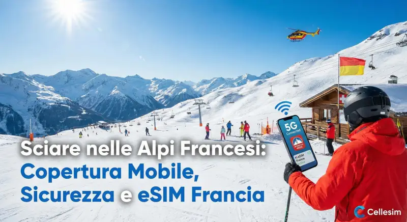 Sciare nelle Alpi Francesi: Copertura Mobile, Sicurezza e eSIM Francia