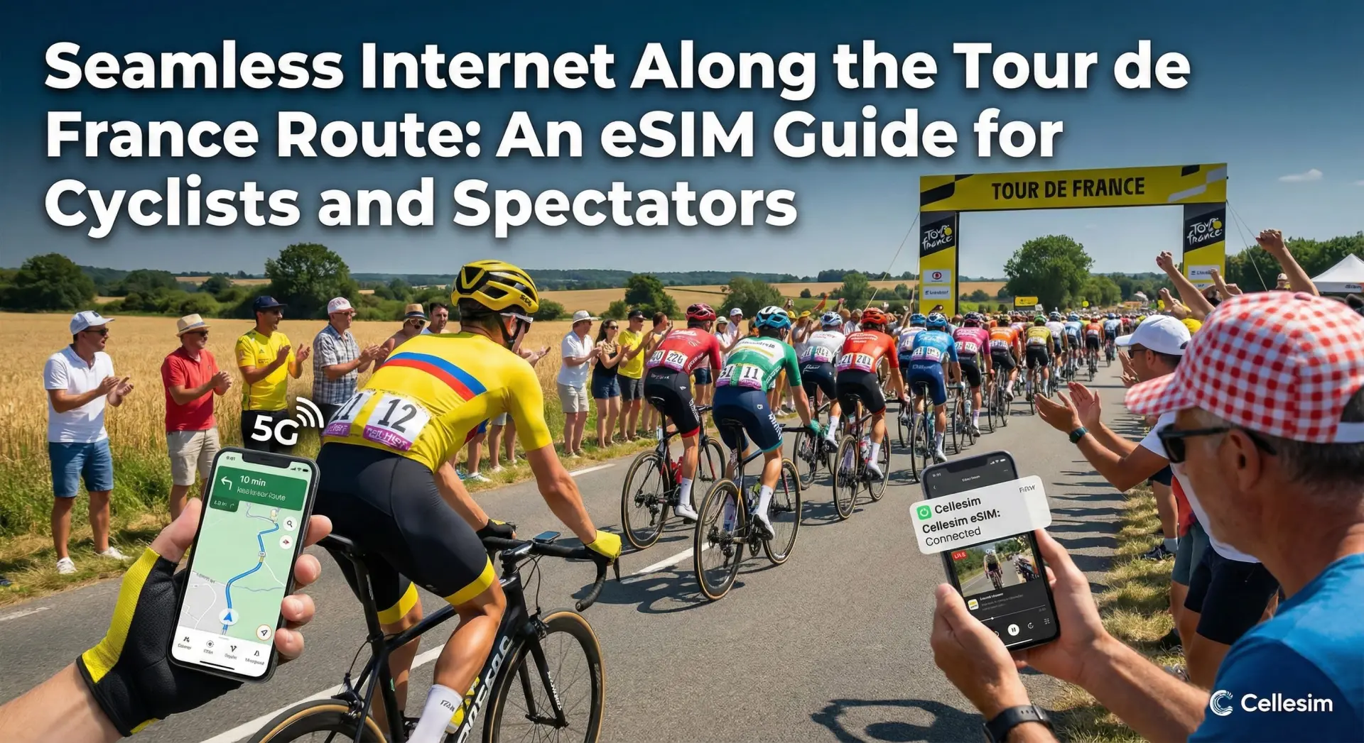 Seamless Internet Along the Tour de France Route: An eSIM Guide for Cyclists and Spectators