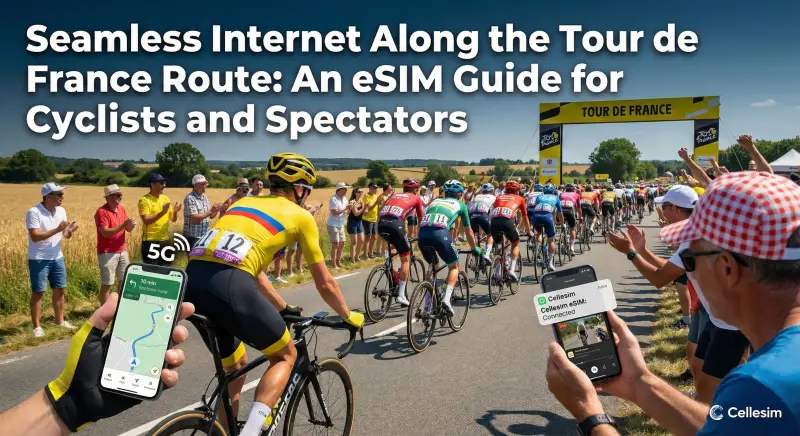 Seamless Internet Along the Tour de France Route: An eSIM Guide for Cyclists and Spectators