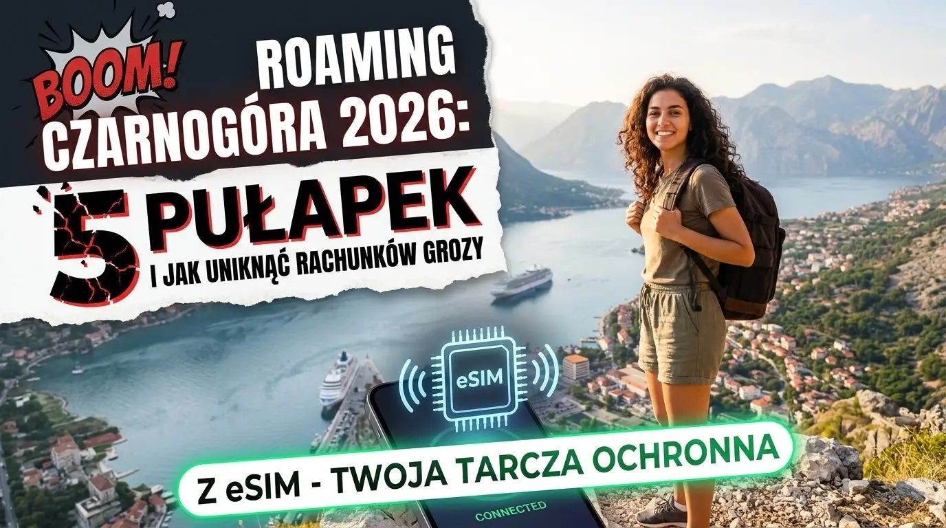 Roaming w Czarnogórze 2026: 5 pułapek i jak uniknąć rachunków grozy z eSIM