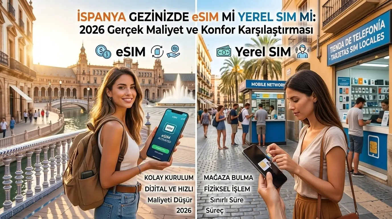 İspanya Gezinizde eSIM mi Yerel SIM mi: 2026 Gerçek Maliyet ve Konfor Karşılaştırması