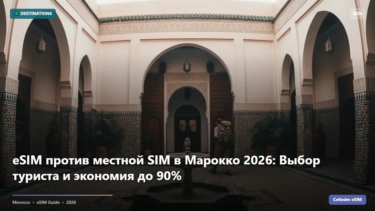 eSIM против местной SIM в Марокко 2026: Выбор туриста и экономия до 90%