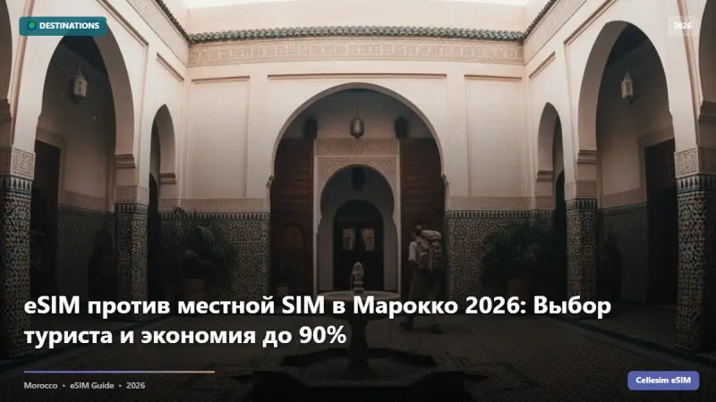 eSIM против местной SIM в Марокко 2026: Выбор туриста и экономия до 90%