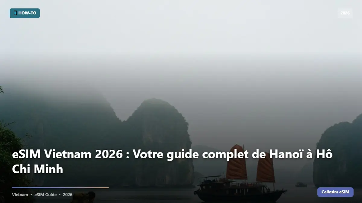 eSIM Vietnam 2026 : Votre guide complet de Hanoï à Hô Chi Minh