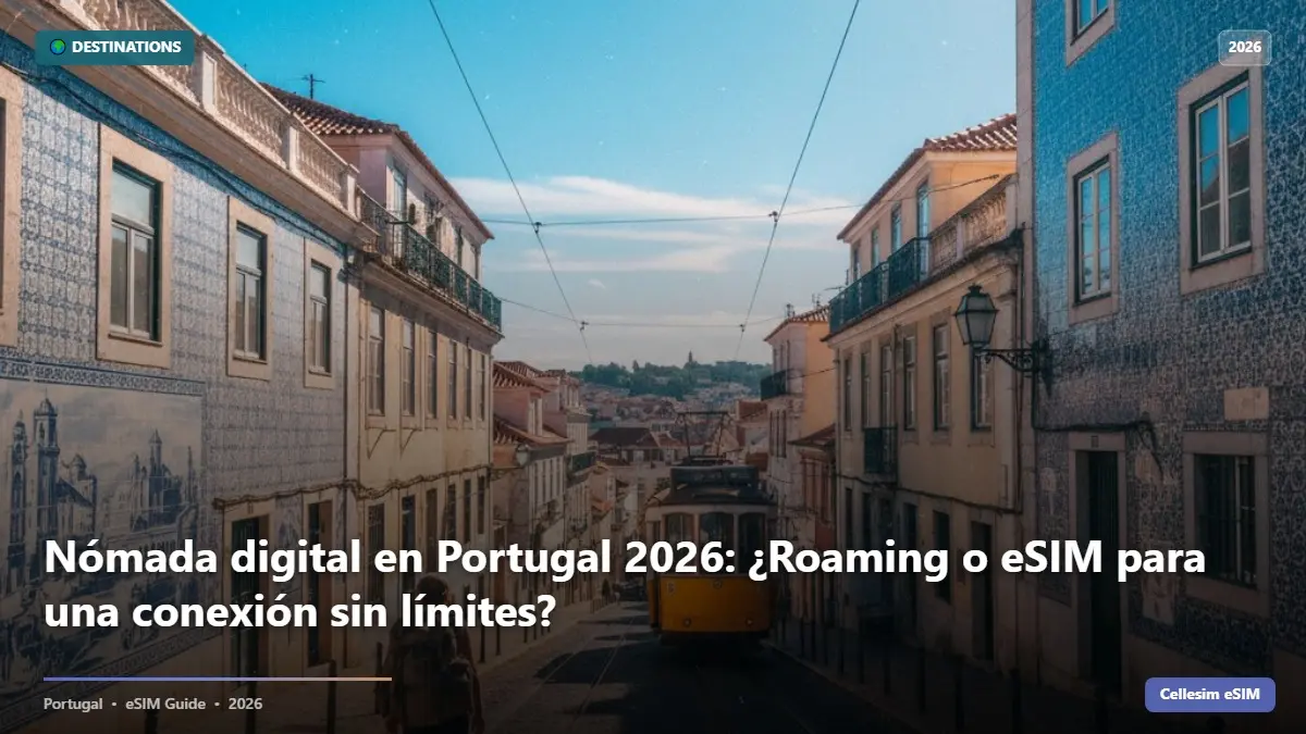Nómada digital en Portugal 2026: ¿Roaming o eSIM para una conexión sin límites?