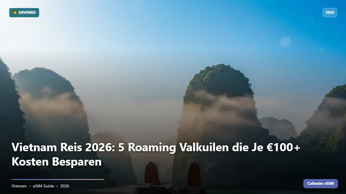 Vietnam Reis 2026: 5 Roaming Valkuilen die Je €100+ Kosten Besparen