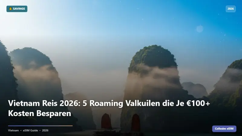 Vietnam Reis 2026: 5 Roaming Valkuilen die Je €100+ Kosten Besparen