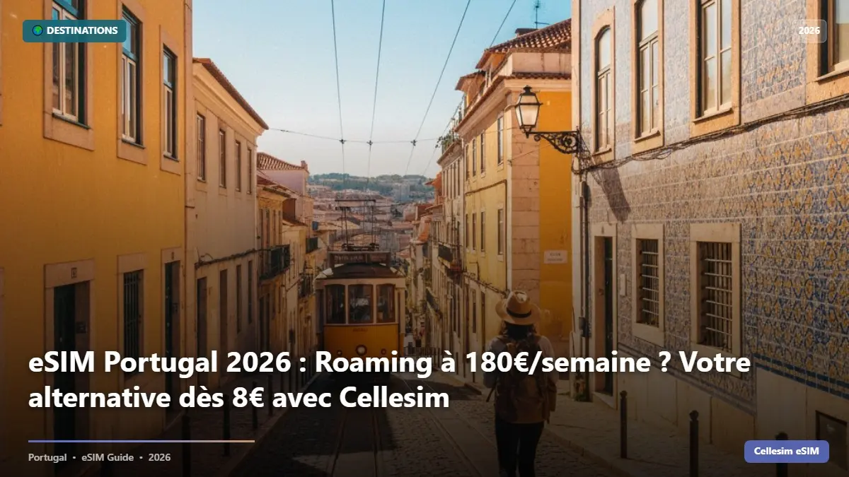 eSIM Portugal 2026 : Roaming à 180€/semaine ? Votre alternative dès 8€ avec Cellesim