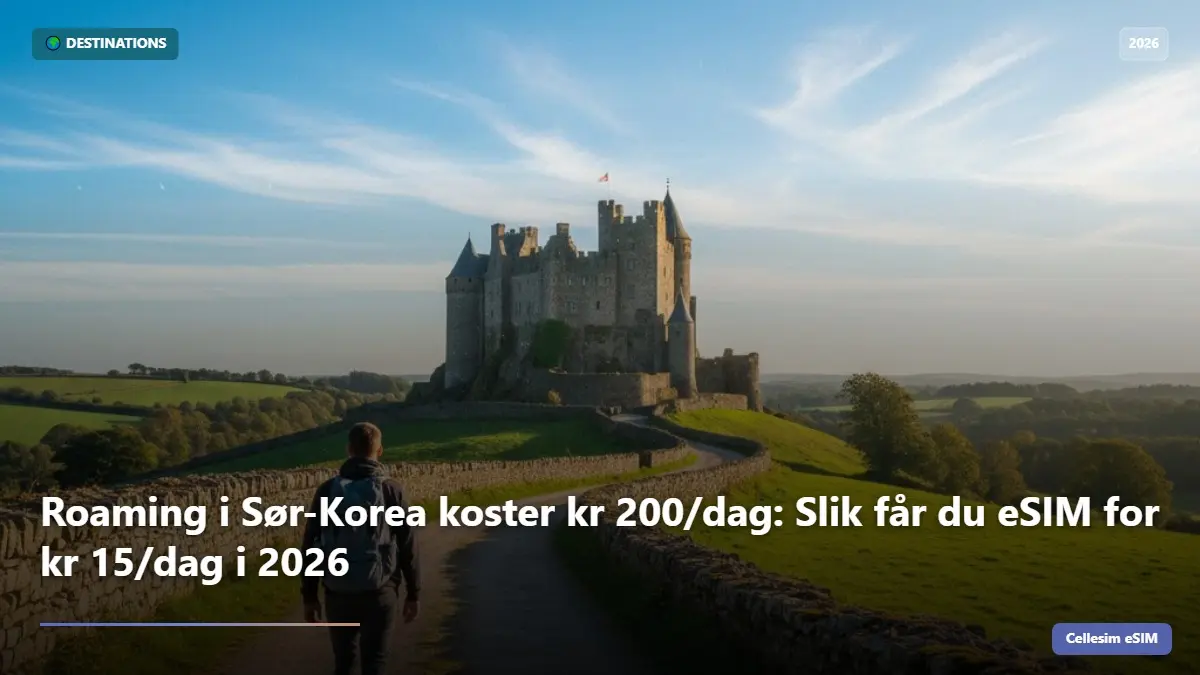 Roaming i Sør-Korea koster kr 200/dag: Slik får du eSIM for kr 15/dag i 2026
