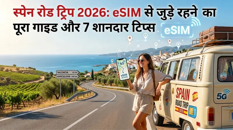 स्पेन रोड ट्रिप 2026: eSIM से जुड़े रहने का पूरा गाइड और 7 शानदार टिप्स