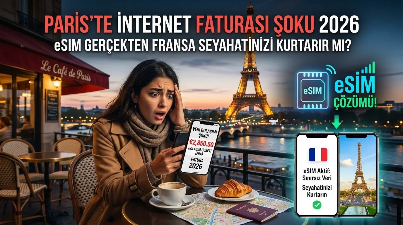 Paris'te İnternet Faturası Şoku 2026: eSIM Gerçekten Fransa Seyahatinizi Kurtarır mı?