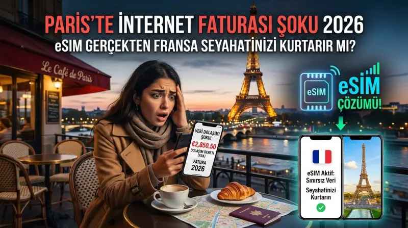 Paris'te İnternet Faturası Şoku 2026: eSIM Gerçekten Fransa Seyahatinizi Kurtarır mı?
