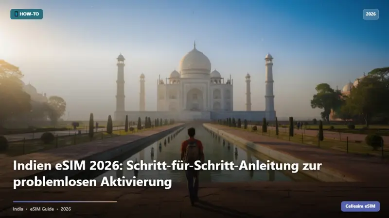 Indien eSIM 2026: Schritt-für-Schritt-Anleitung zur problemlosen Aktivierung