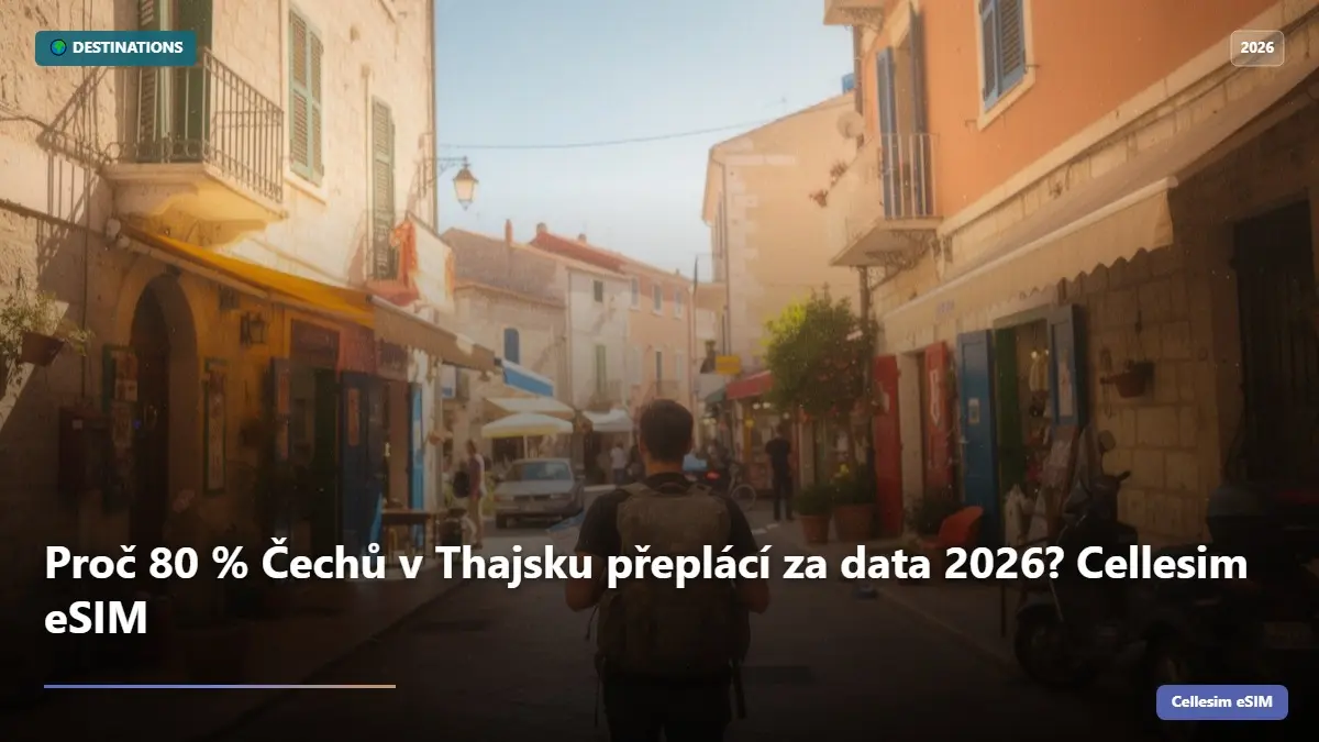 Proč 80 % Čechů v Thajsku přeplácí za data 2026? Cellesim eSIM