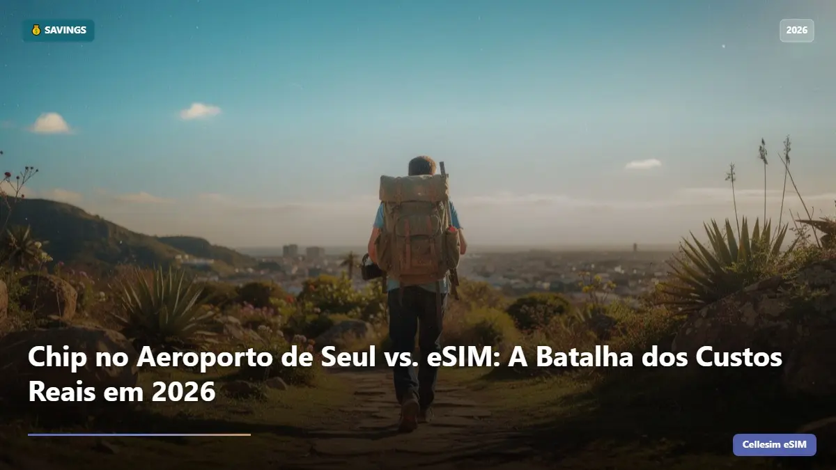 Chip no Aeroporto de Seul vs. eSIM: A Batalha dos Custos Reais em 2026