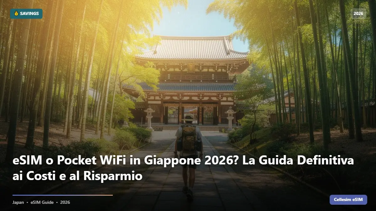 eSIM o Pocket WiFi in Giappone 2026? La Guida Definitiva ai Costi e al Risparmio