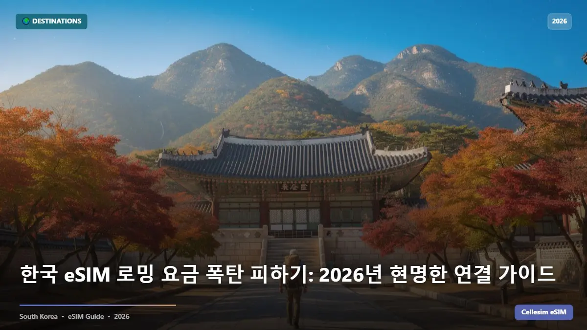 한국 eSIM 로밍 요금 폭탄 피하기: 2026년 현명한 연결 가이드