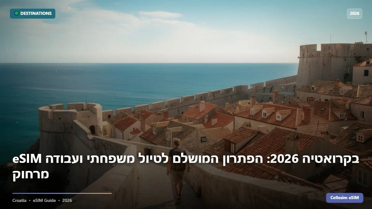 eSIM בקרואטיה 2026: הפתרון המושלם לטיול משפחתי ועבודה מרחוק