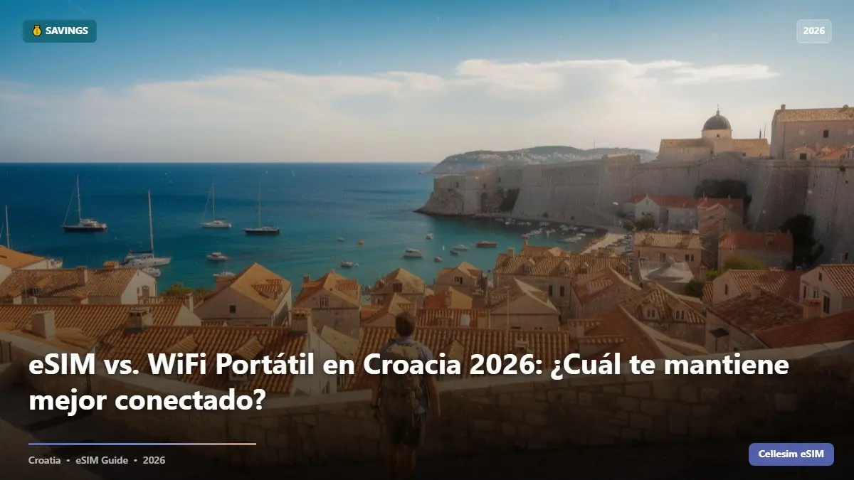 eSIM vs. WiFi Portátil en Croacia 2026: ¿Cuál te mantiene mejor conectado?
