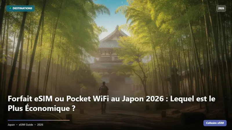 Forfait eSIM ou Pocket WiFi au Japon 2026 : Lequel est le Plus Économique ?