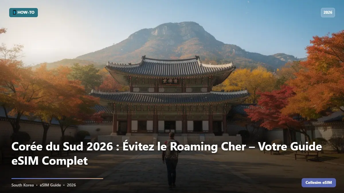 Corée du Sud 2026 : Évitez le Roaming Cher – Votre Guide eSIM Complet
