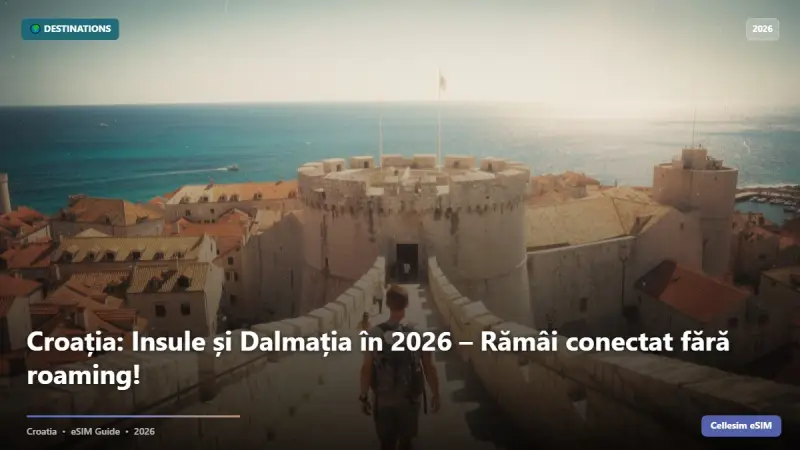 Croația: Insule și Dalmația în 2026 – Rămâi conectat fără roaming!