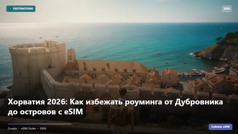 Хорватия 2026: Как избежать роуминга от Дубровника до островов с eSIM