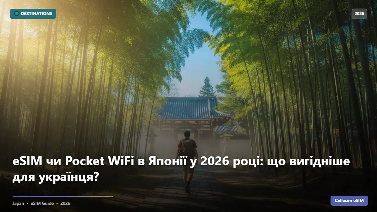 eSIM чи Pocket WiFi в Японії у 2026 році: що вигідніше для українця?