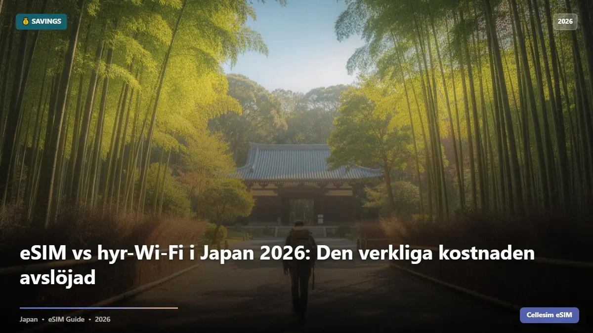 eSIM vs hyr-Wi-Fi i Japan 2026: Den verkliga kostnaden avslöjad