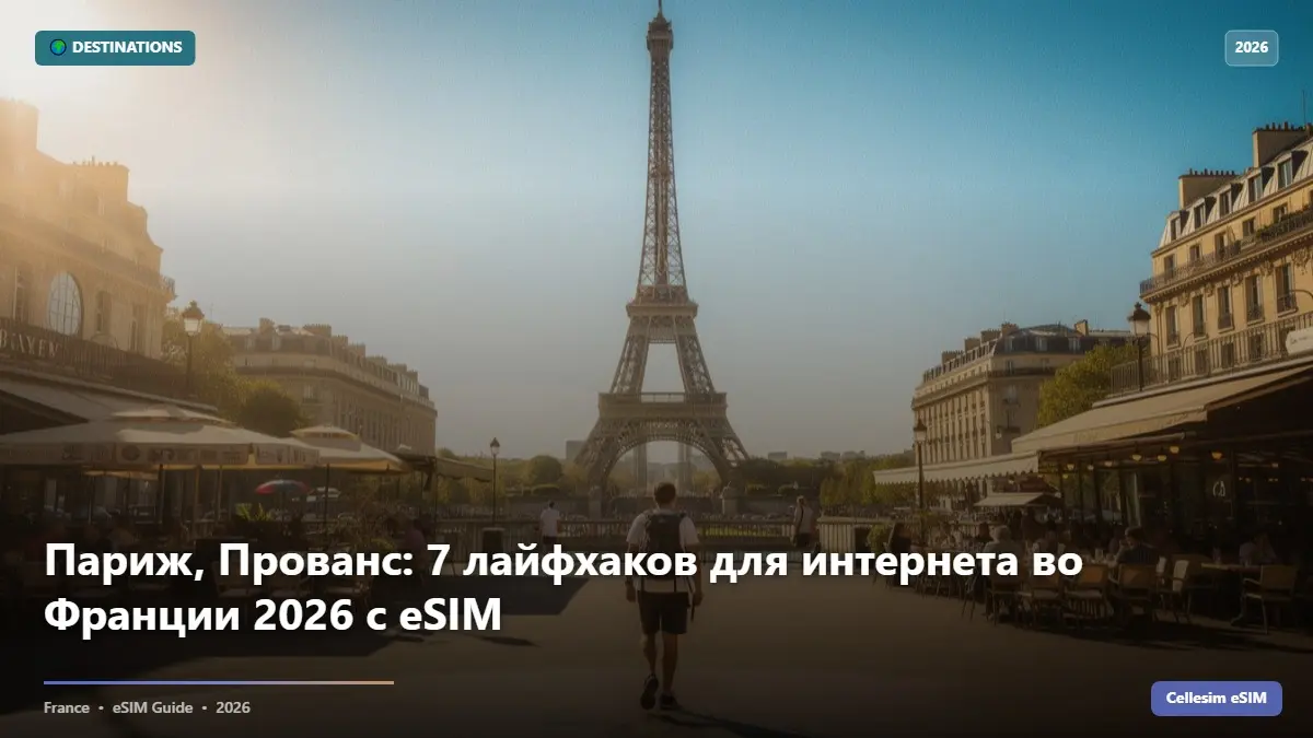 Париж, Прованс: 7 лайфхаков для интернета во Франции 2026 с eSIM