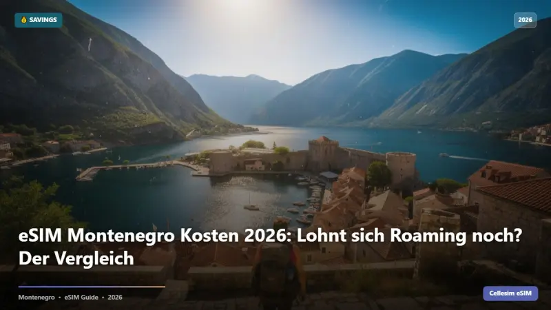 eSIM Montenegro Kosten 2026: Lohnt sich Roaming noch? Der Vergleich