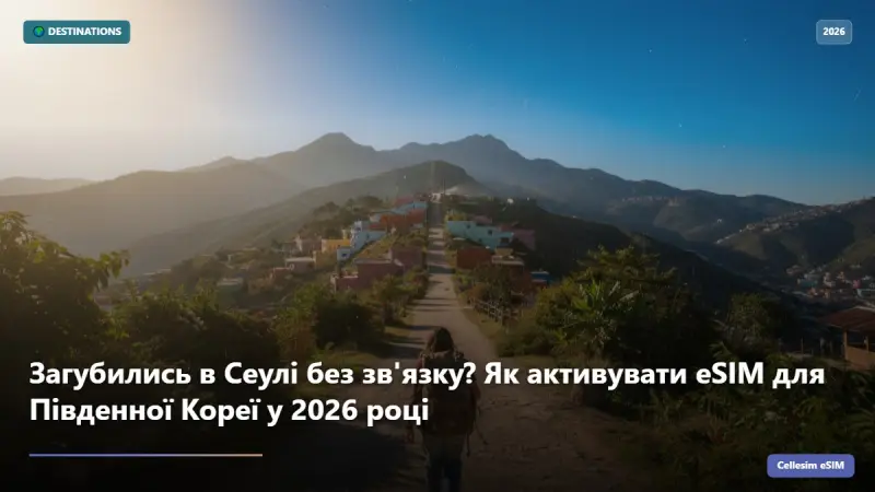 Загубились в Сеулі без зв'язку? Як активувати eSIM для Південної Кореї у 2026 році