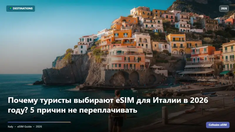 Почему туристы выбирают eSIM для Италии в 2026 году? 5 причин не переплачивать