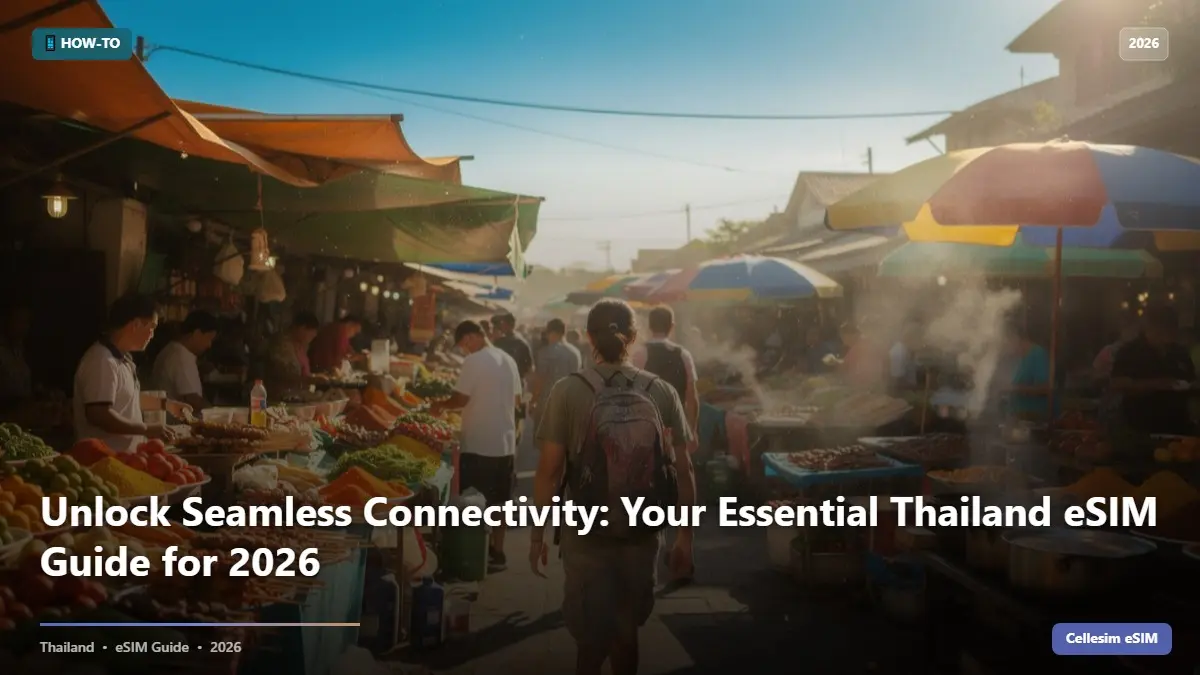 Unlock Seamless Connectivity: Your Essential Thailand eSIM Guide for 2026