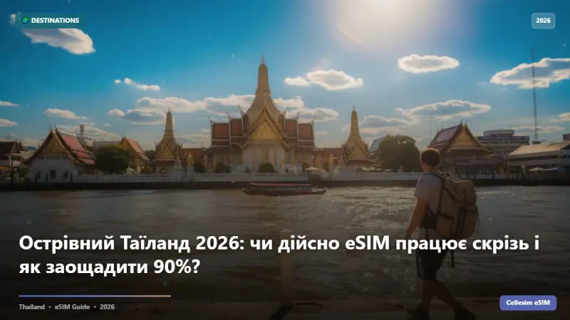 Острівний Таїланд 2026: чи дійсно eSIM працює скрізь і як заощадити 90%?