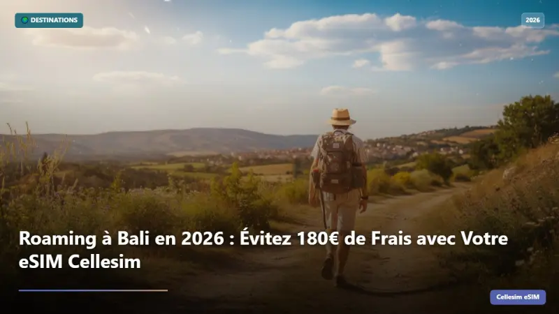 Roaming à Bali en 2026 : Évitez 180€ de Frais avec Votre eSIM Cellesim