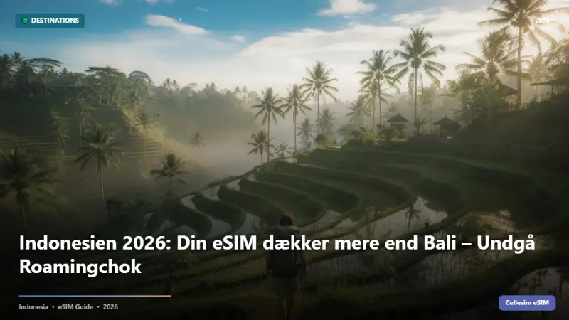 Indonesien 2026: Din eSIM dækker mere end Bali – Undgå Roamingchok
