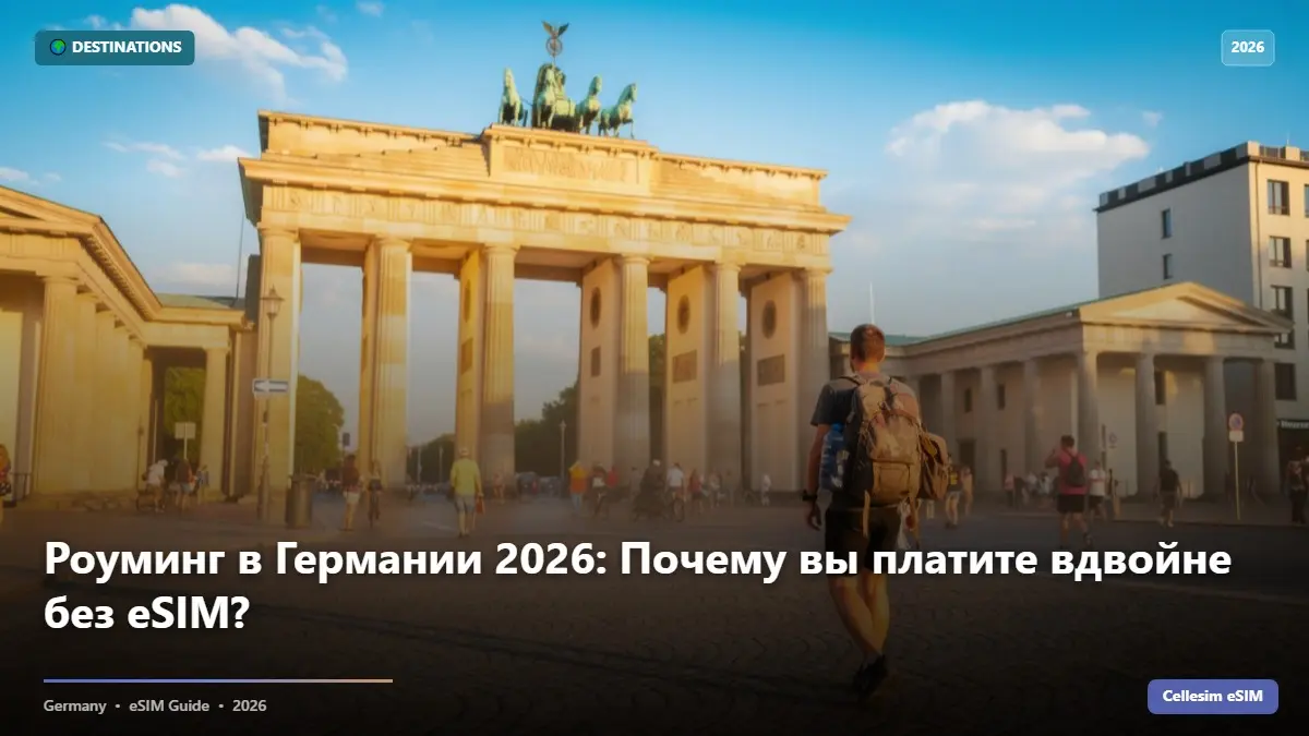 Роуминг в Германии 2026: Почему вы платите вдвойне без eSIM?
