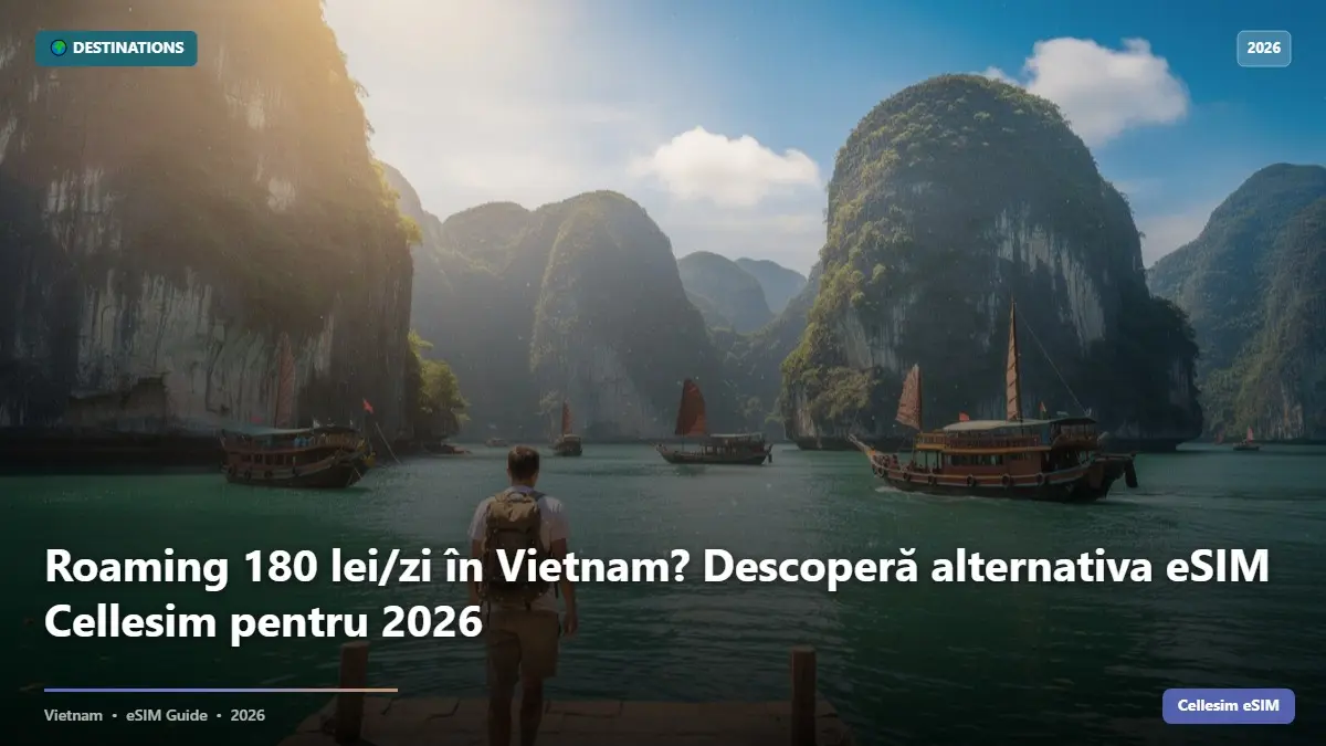 Roaming 180 lei/zi în Vietnam? Descoperă alternativa eSIM Cellesim pentru 2026