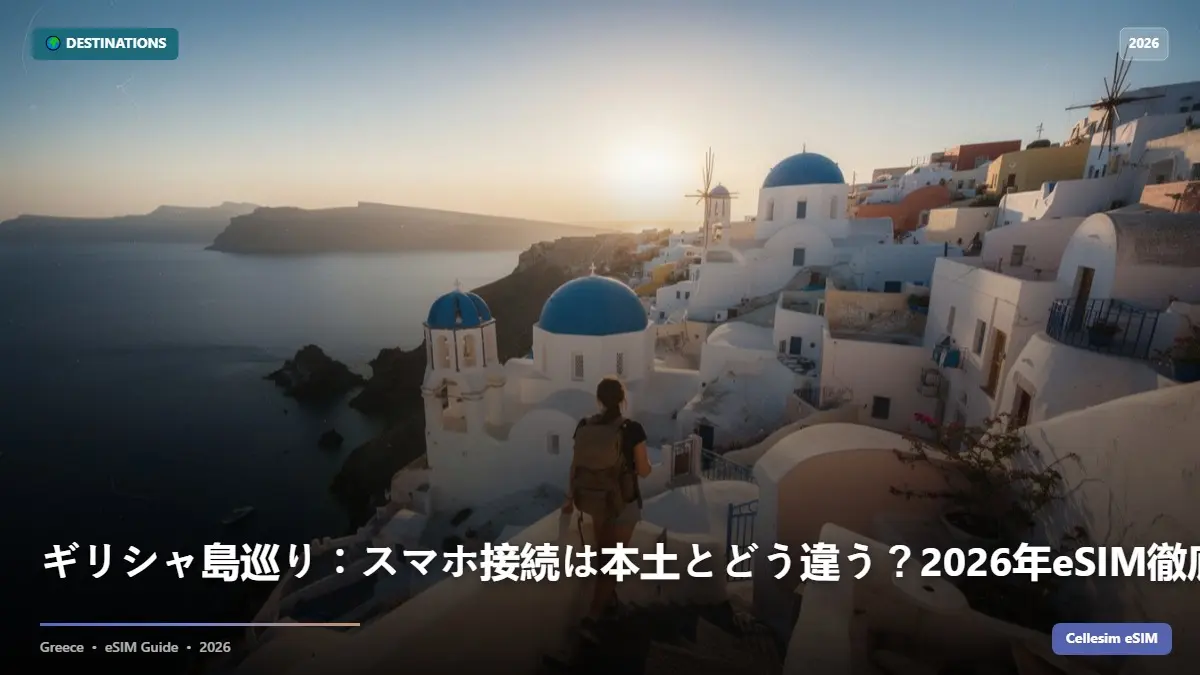 ギリシャ島巡り：スマホ接続は本土とどう違う？2026年eSIM徹底比較