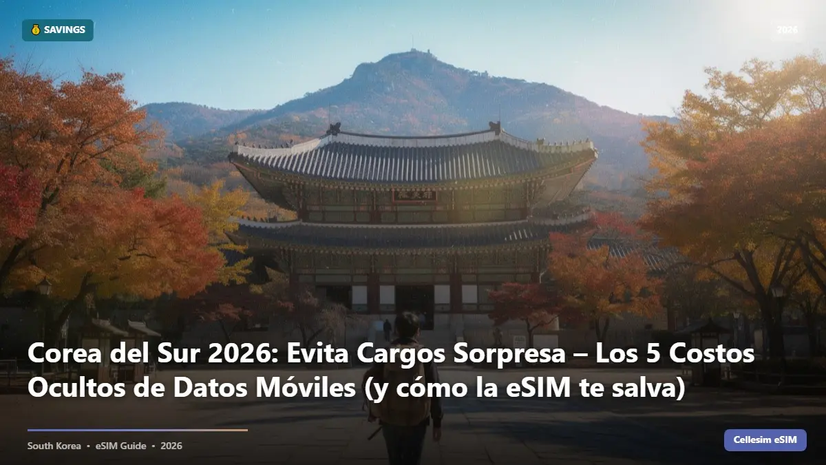 Corea del Sur 2026: Evita Cargos Sorpresa – Los 5 Costos Ocultos de Datos Móviles (y cómo la eSIM te salva)