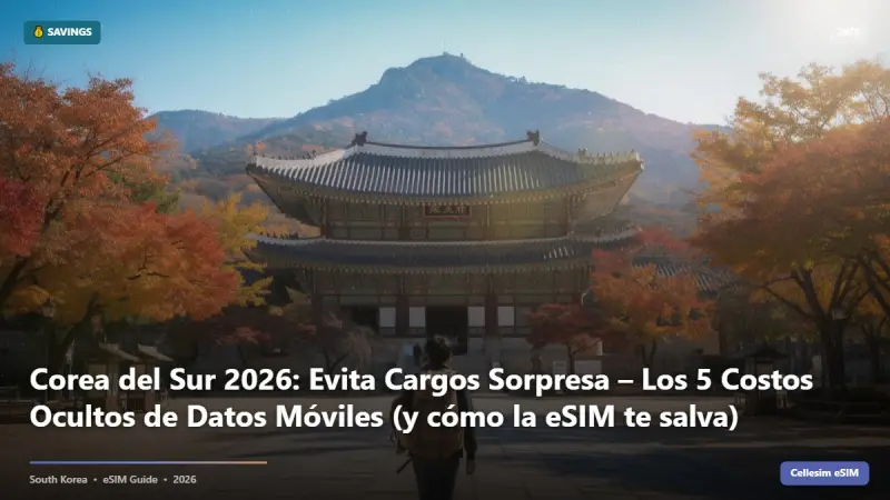 Corea del Sur 2026: Evita Cargos Sorpresa – Los 5 Costos Ocultos de Datos Móviles (y cómo la eSIM te salva)