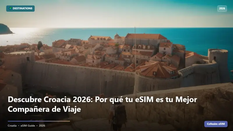 Descubre Croacia 2026: Por qué tu eSIM es tu Mejor Compañera de Viaje