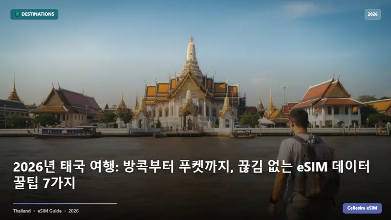 2026년 태국 여행: 방콕부터 푸켓까지, 끊김 없는 eSIM 데이터 꿀팁 7가지