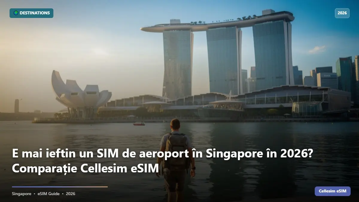 E mai ieftin un SIM de aeroport în Singapore în 2026? Comparație Cellesim eSIM