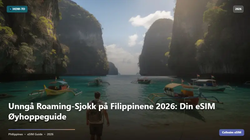 Unngå Roaming-Sjokk på Filippinene 2026: Din eSIM Øyhoppeguide