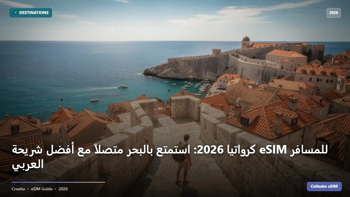 كرواتيا 2026: استمتع بالبحر متصلاً مع أفضل شريحة eSIM للمسافر العربي